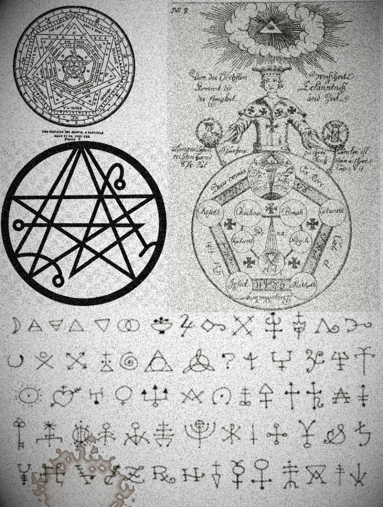 An image showing occult symbols